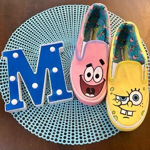 Ground Up Spongebob Squarepants Patrick Slip On Canvas Shoes Size 6.5, Used